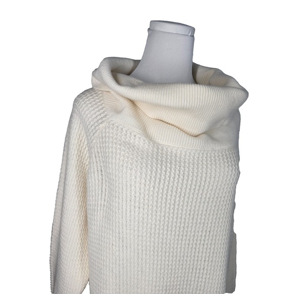 Stella McCartney Women's Wool Cowl Neck Fringe Detail Sweater Top Cream EU 42 - Picture 5 of 11